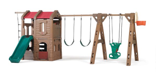 Naturally Playful Adventure Lodge Play Center w/Glider