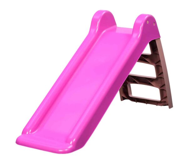Vrijstaande glijbaan 1 meter roze met trap